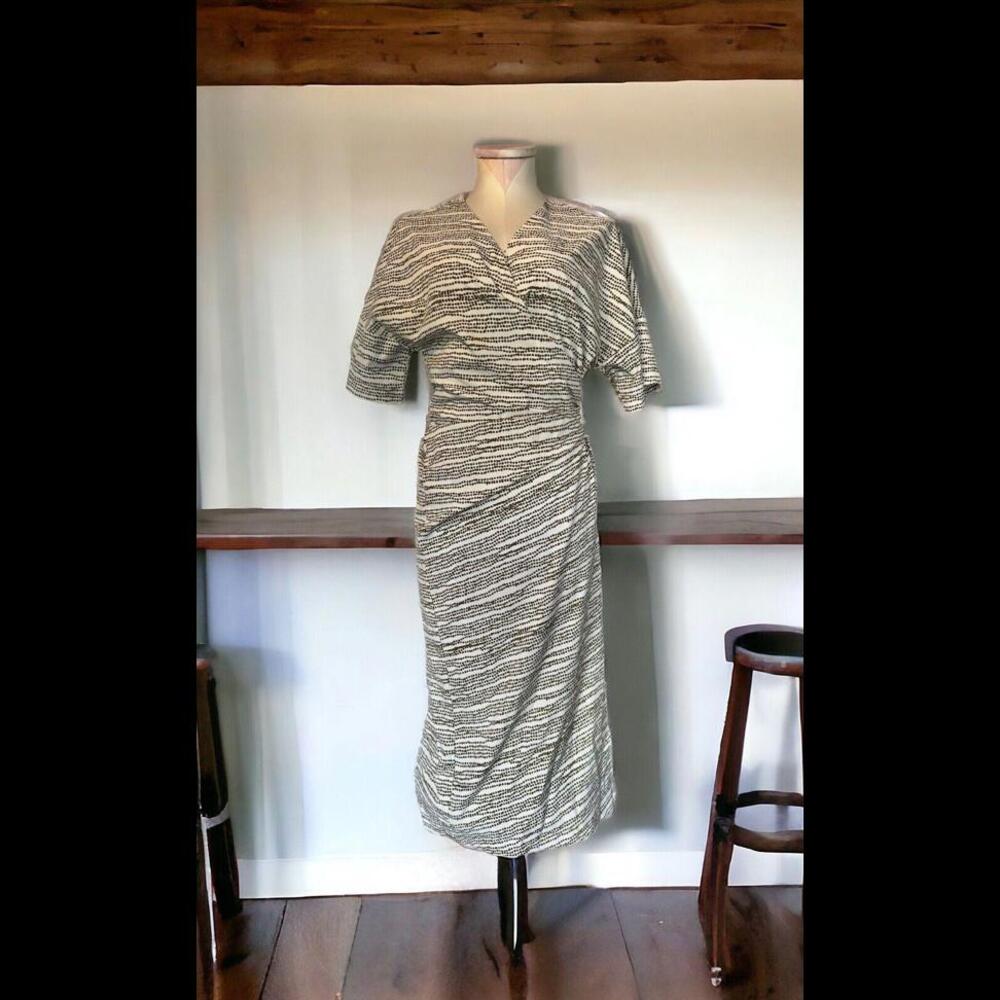 PROLOGUE Women’s Creme & Olive Wrap Dress
